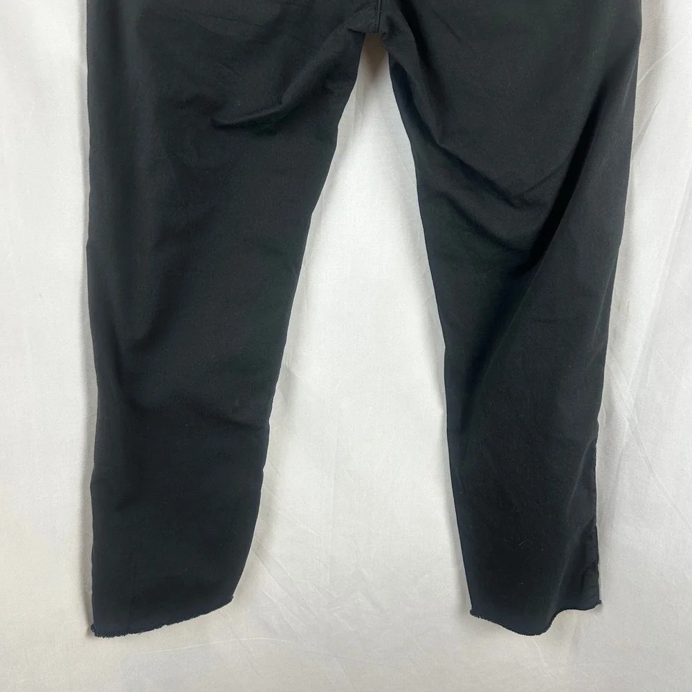 Frank & Eileen Wicklow Italian Cotton Chino Pants Black Raw Hem Womens Size 4